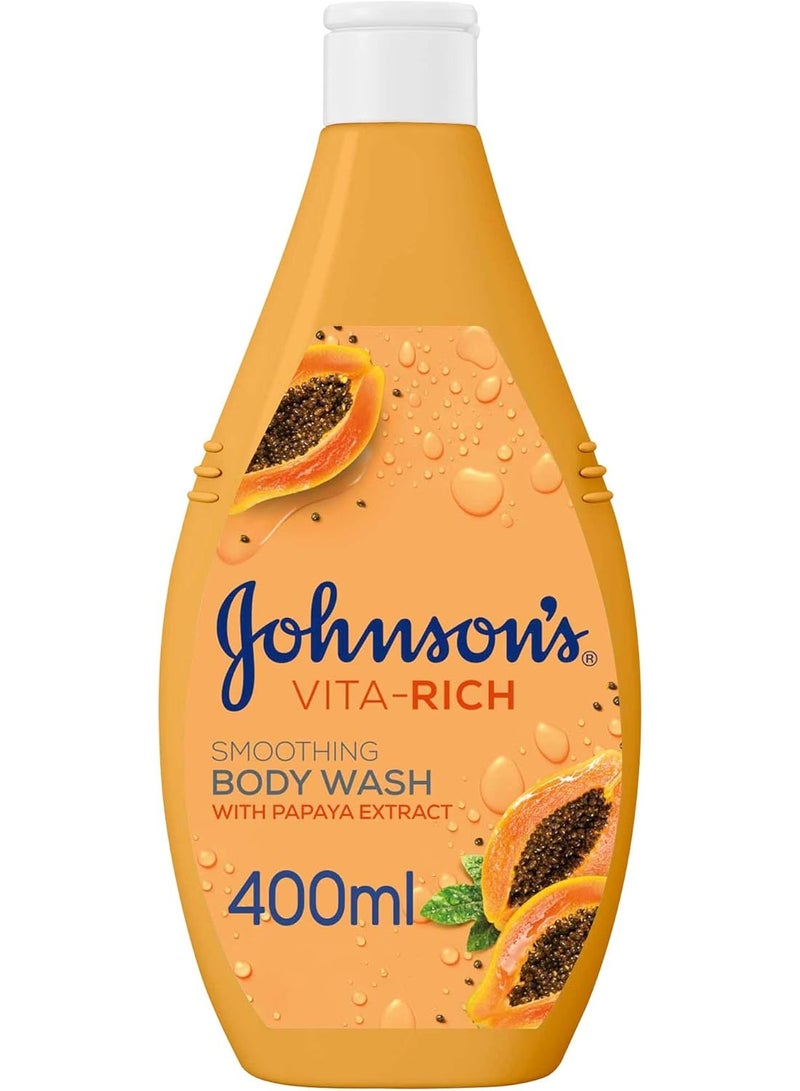 Johnson's Vita-Rich Smoothing Body Wash With Papaya Extract 400 ML 400ml - Image 1
