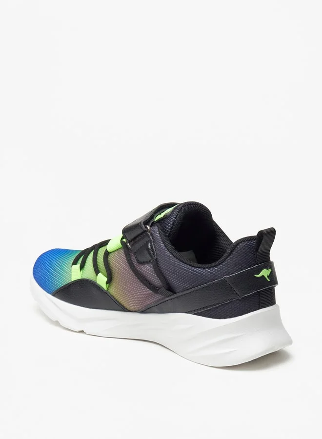 kangaROOS Boys' Textured Sports Shoes with Hook and Loop Closure