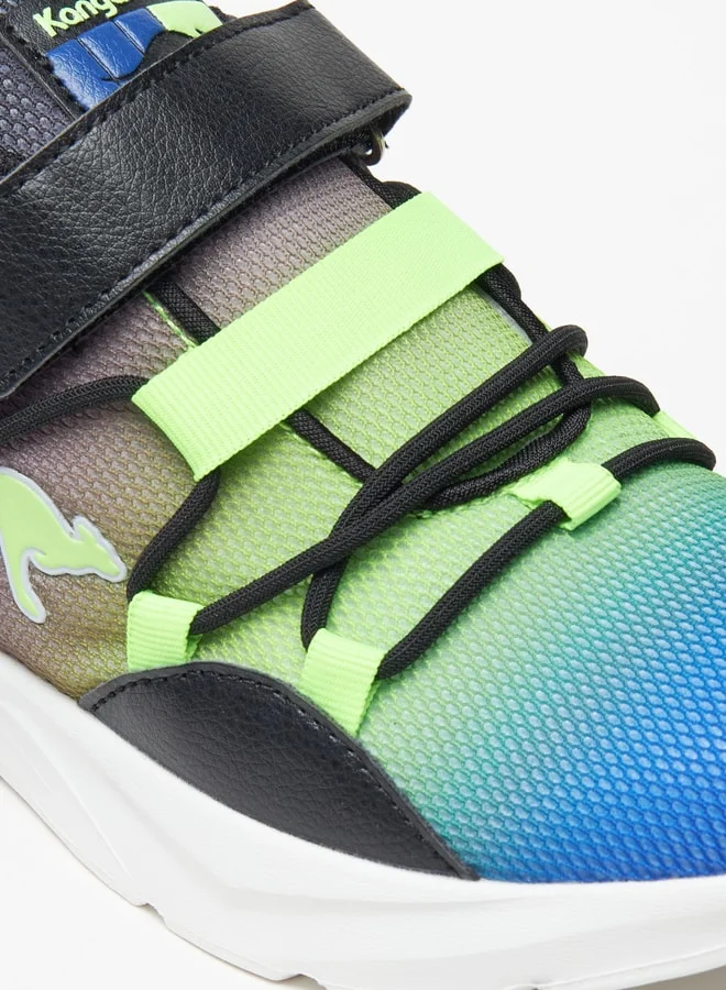 kangaROOS Boys' Textured Sports Shoes with Hook and Loop Closure