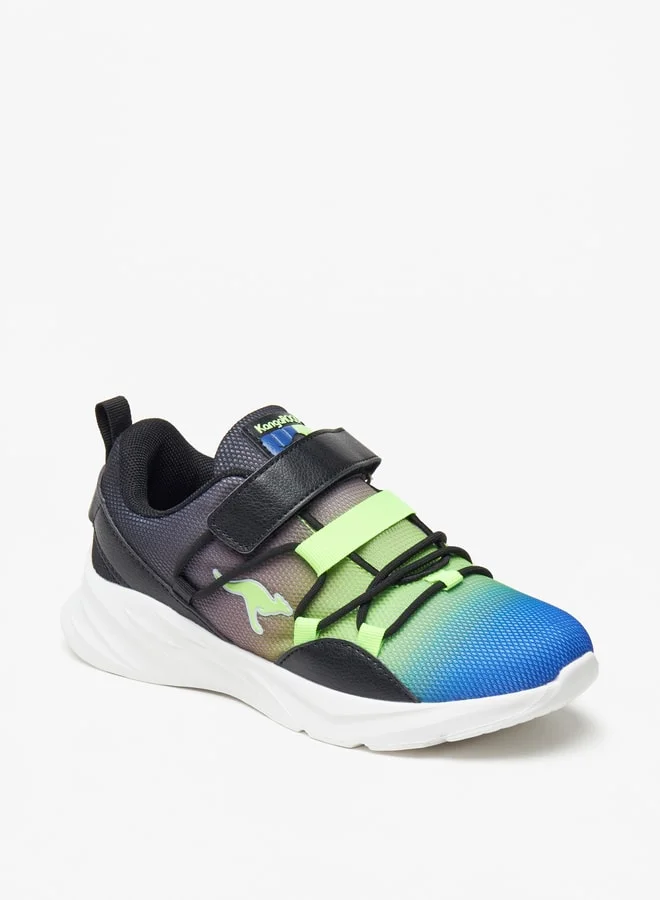 kangaROOS Boys' Textured Sports Shoes with Hook and Loop Closure