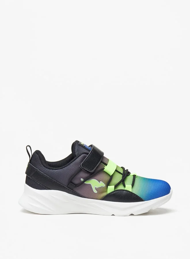 kangaROOS Boys' Textured Sports Shoes with Hook and Loop Closure