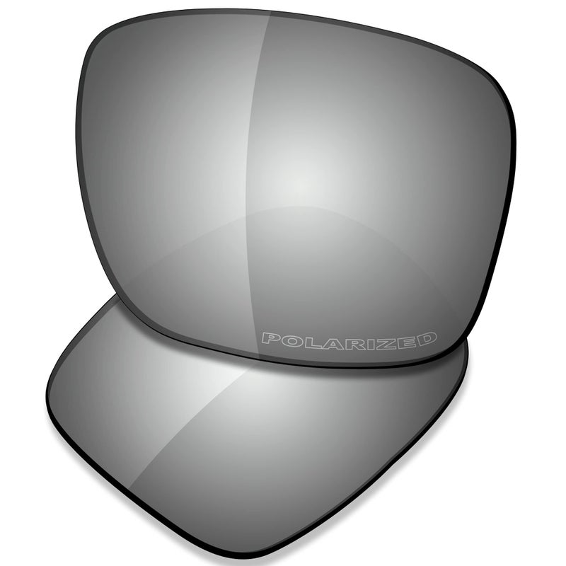 SAUCER SAUCER Premium Replacement Lenses for Oakley Holbrook OO9102 Sunglasses High Definition Chrome Metal Polarized 
