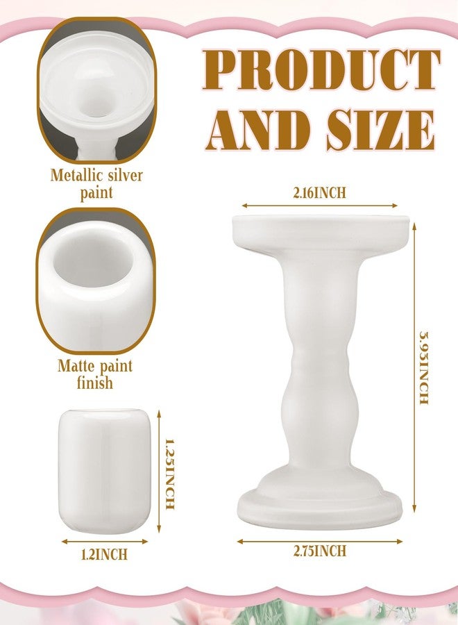 Irenare Unity Candles with Holder for Wedding Ceremony Wedding Decortions Accessories Glass Candle Holder Pillar Candle for Formal Events Church (Ceramics) - Image 3