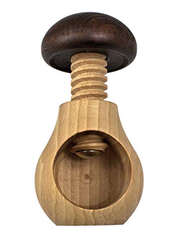 EFO Wooden Nutcracker Mushroom - Nut Cracker Tool Crack Nuts Easy Screw Mechanism - Great Gift for Christmas and Kitchen Home Display Decoration. - Image 2