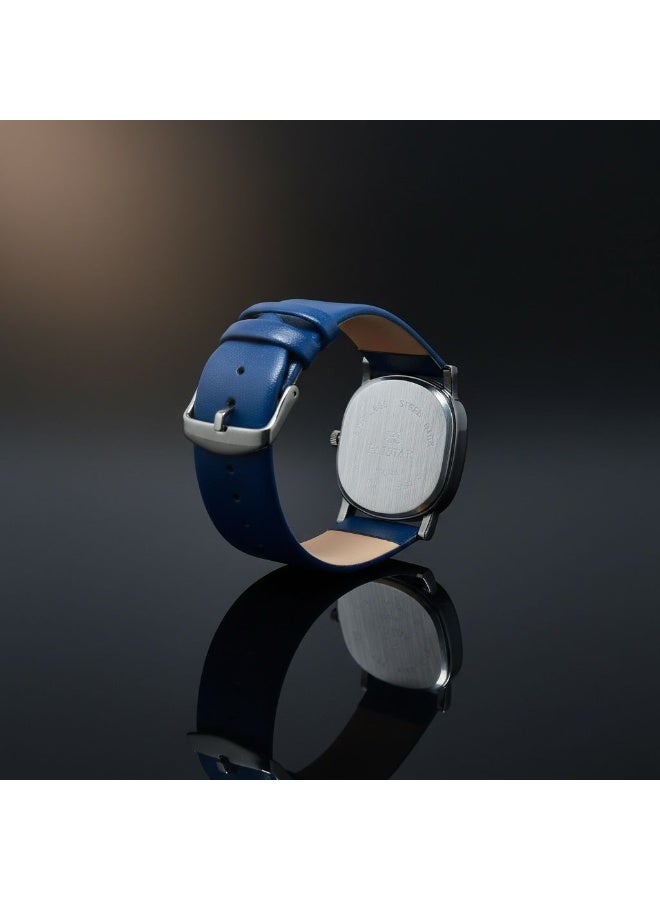 FAISTAR FT430G Azure Classic Analog Watch for Men Blue Dial PU Leather Strap Quartz Movement Date Display - Image 3