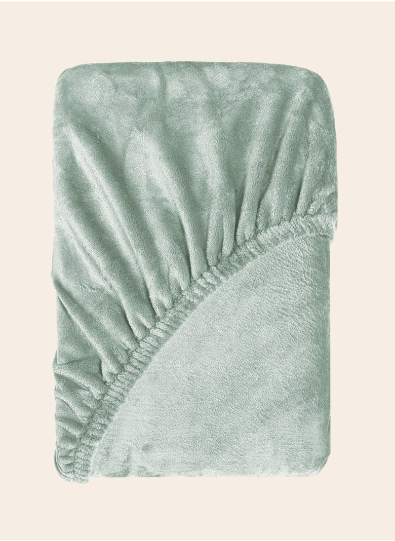 مورانو ملاءة مخملية ملائمة 200 × 200 × 25 سم - نعناعي  - Image 3