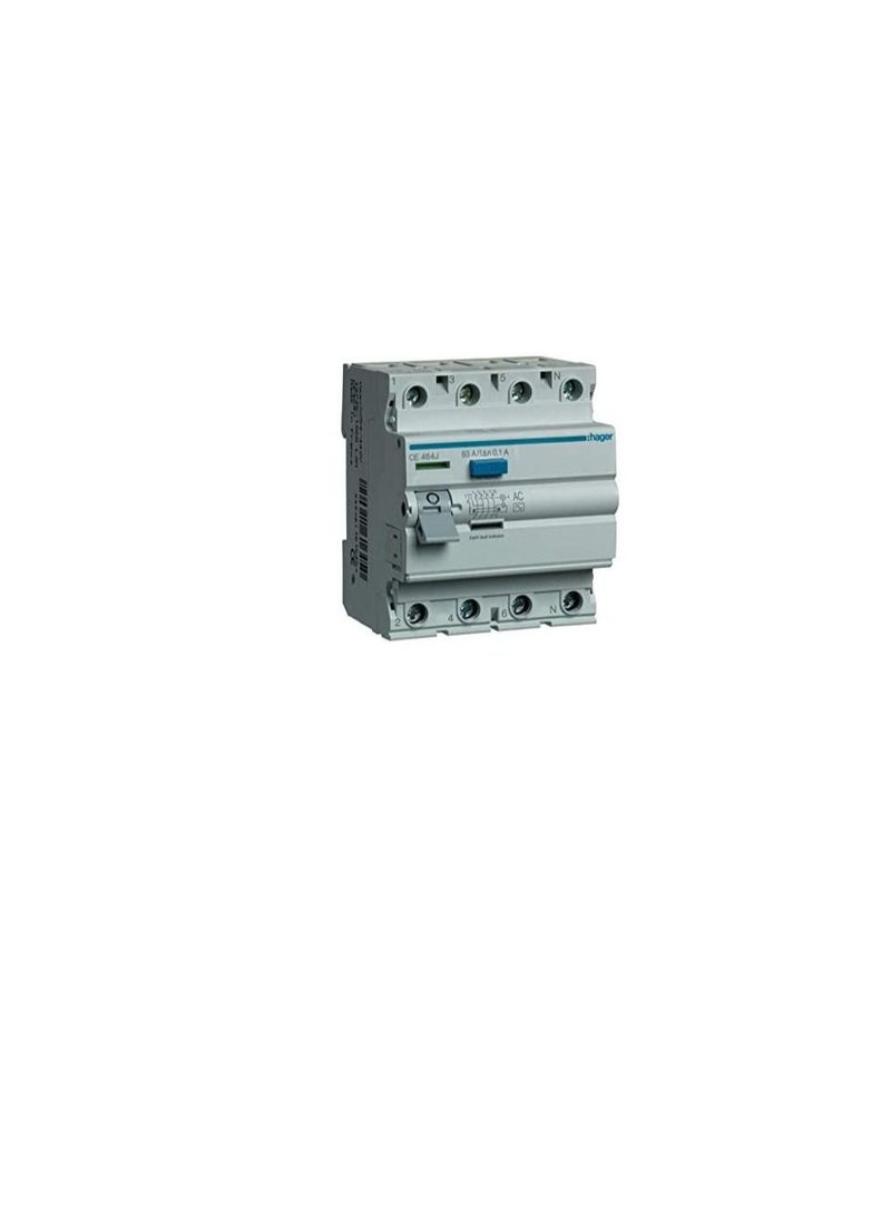 Hager HAGER Earth Leakage Circuit Breaker RCCB 25A 4P 100MA ELCB CEC426J  - Image 3