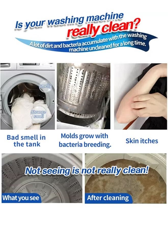 GMORO - 24 Pcs Washing Machine Cleaner Tablets Descaler Solid Deep Cleaning Deodorizer For All Washer Machines HE Front Loader Top Load Clean Inside Drum and Laundry Tub Seal - Image 1
