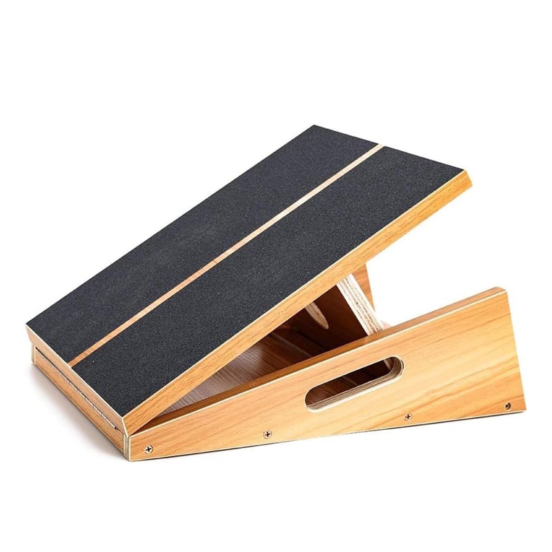 StrongTek Professional Wooden Slant Board, Adjustable Incline Board and Calf Stretcher, Stretch Board - Extra Side-Handle Design for Portability - Image 1