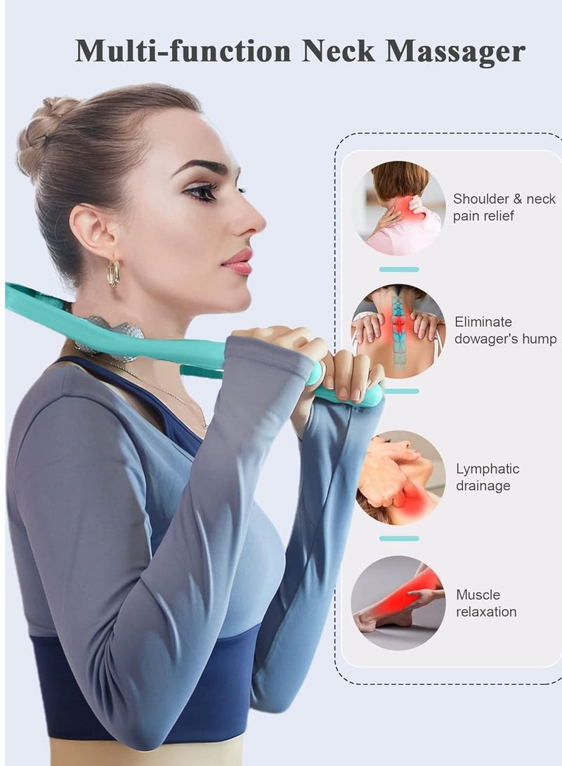 general Upgrade Neck Massager, Neck Massager for pain relief deep tissue, 6 Balls Massage Roller,Manual Neck Massager, Shoulder Massager, Handheld Neck and Back Massager Roller Legs Shoulder Relaxer - Image 2