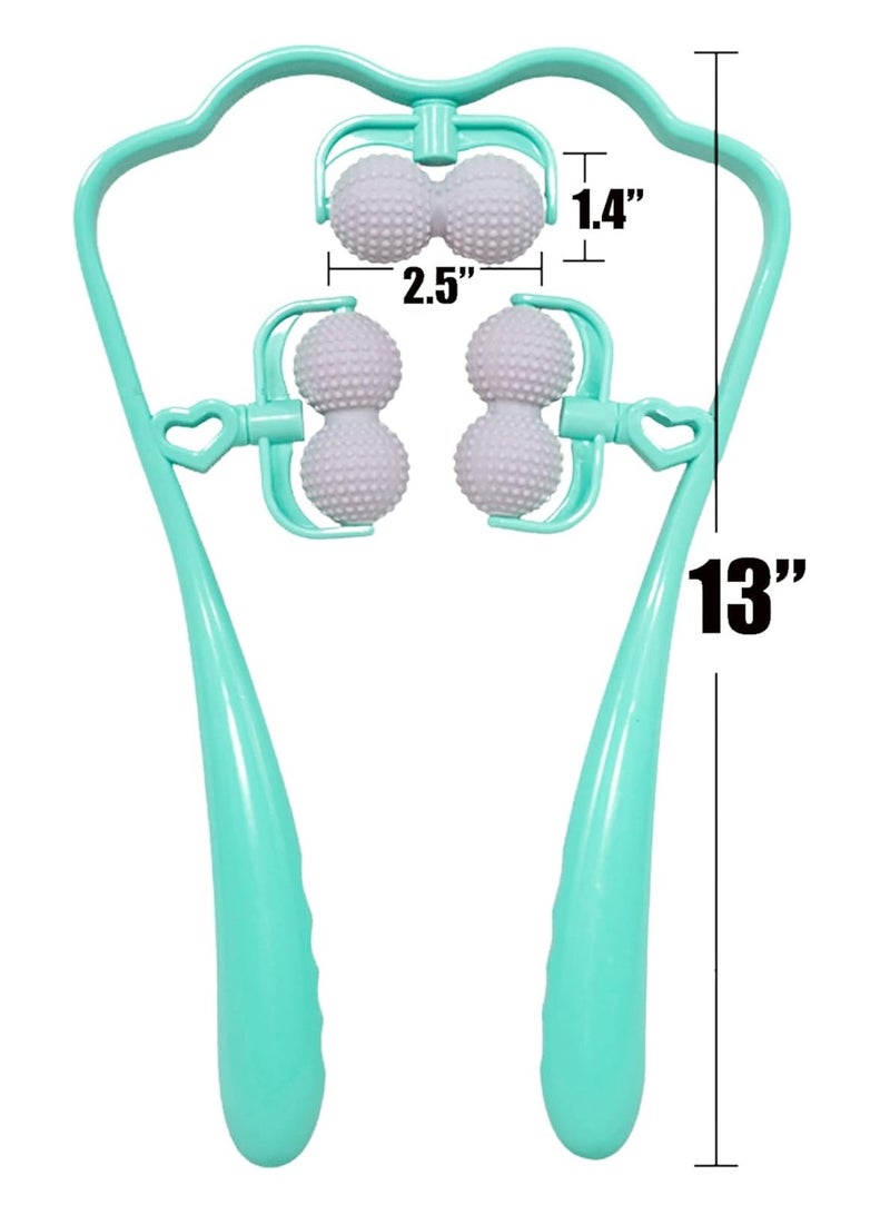 general Upgrade Neck Massager, Neck Massager for pain relief deep tissue, 6 Balls Massage Roller,Manual Neck Massager, Shoulder Massager, Handheld Neck and Back Massager Roller Legs Shoulder Relaxer - Image 4