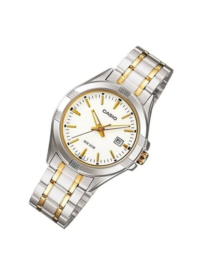 كاسيو Women's Analog Display Watch With Two Tone Stainless Steel Strap - LTP-1308SG-7A