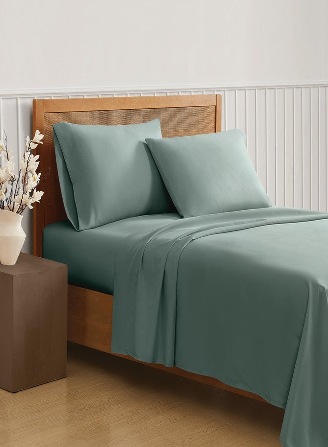 TRULY SOFT Green Solid Sage Twin 3 Piece Sheet Set, Solid Color Themed, Oeko-TEX Certified Confidence - Image 4
