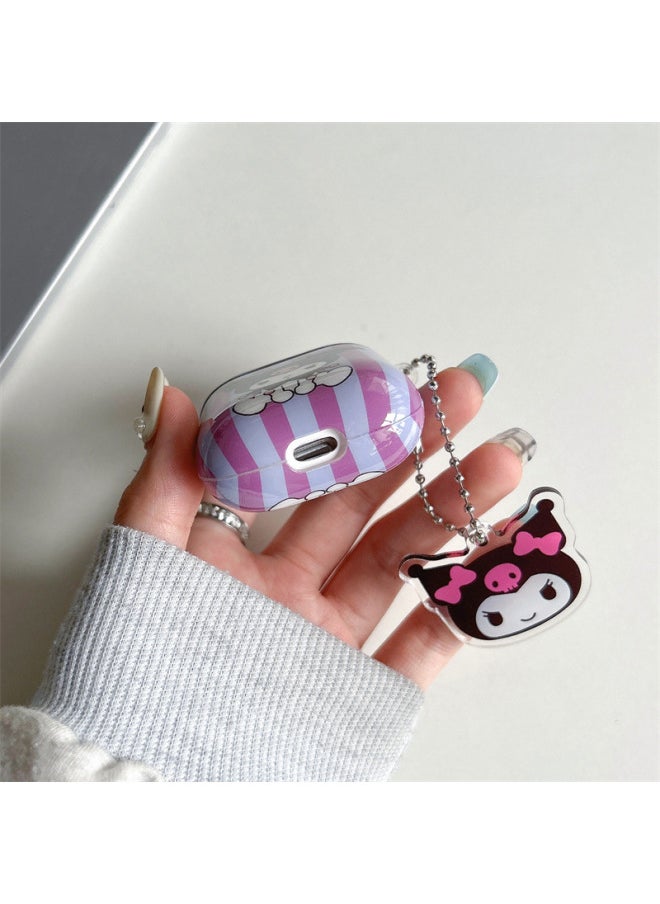 Generic - Kulomi Suitable For Apple Airpods4 Protective Case Pro2 Big Ear Dog Second Generation 3rd Generation Wireless Bluetooth Earphone Case-Color:[cool Penguin] + Pendant-Applicable Models:Airpods 1/2 Generation - Image 1