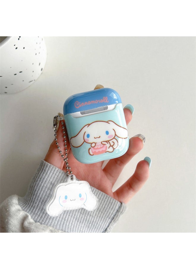 Generic - Kulomi Suitable For Apple Airpods4 Protective Case Pro2 Big Ear Dog Second Generation 3rd Generation Wireless Bluetooth Earphone Case-Color:[cool Penguin] + Pendant-Applicable Models:Airpods 1/2 Generation - Image 1