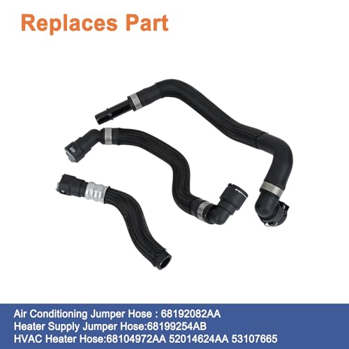 YOUYIEN Heater Hose Connector (Heater Supply Jumper Hose,Air Conditioning Jumper Hose).Replaces Part # 68199254AB,68192082AA,68104972AA,52014624AA.Compatible with 2014-2018Jeep Cherokee,15-17 Chrysler 200 - Image 2
