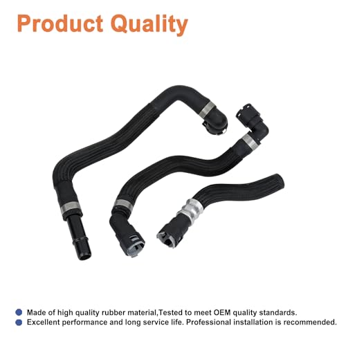 YOUYIEN Heater Hose Connector (Heater Supply Jumper Hose,Air Conditioning Jumper Hose).Replaces Part # 68199254AB,68192082AA,68104972AA,52014624AA.Compatible with 2014-2018Jeep Cherokee,15-17 Chrysler 200 - Image 5