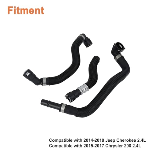 YOUYIEN Heater Hose Connector (Heater Supply Jumper Hose,Air Conditioning Jumper Hose).Replaces Part # 68199254AB,68192082AA,68104972AA,52014624AA.Compatible with 2014-2018Jeep Cherokee,15-17 Chrysler 200 - Image 3