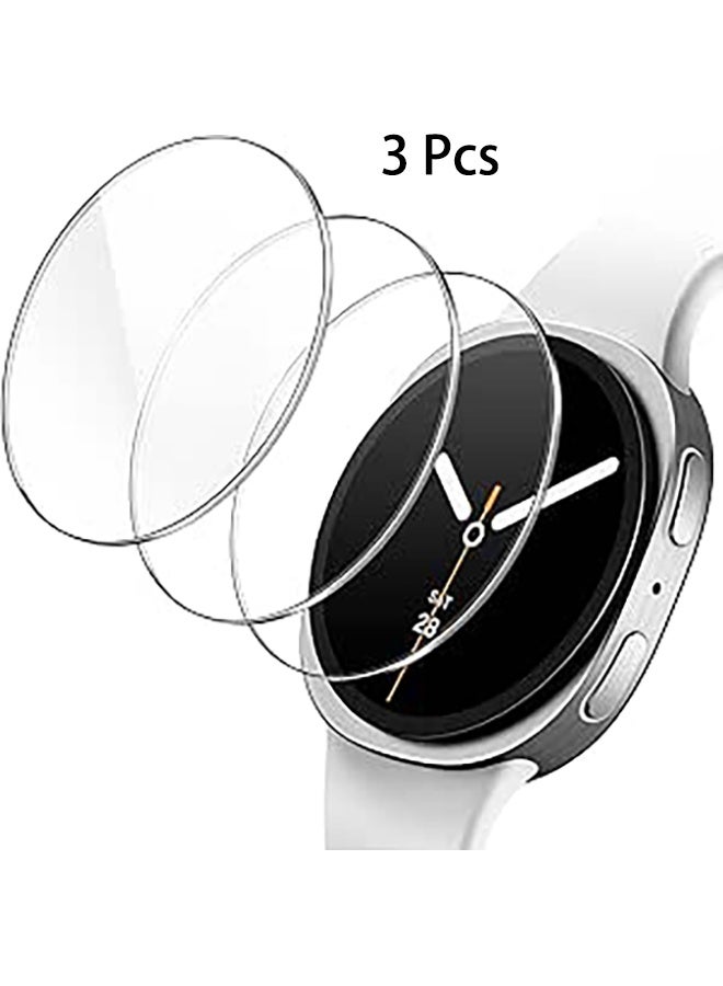 DUSALA 3 Pcs Tempered Glass Screen Protector for Samsung Galaxy Watch 8 44mm Waterproof Tempered Glass Film, 9H Screen Protector HD Anti-Scratch Screen Protector, Shatterproof, Bubble-Free Screen - Image 1