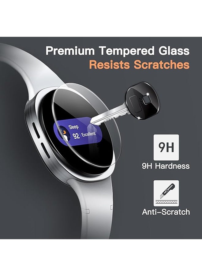 DUSALA 3 Pcs Tempered Glass Screen Protector for Samsung Galaxy Watch 8 44mm Waterproof Tempered Glass Film, 9H Screen Protector HD Anti-Scratch Screen Protector, Shatterproof, Bubble-Free Screen - Image 3