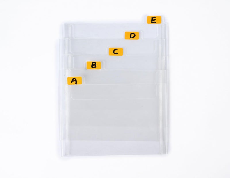 YESSART 4â€™â€™ x 6â€™â€™ Plastic Small Pockets for Index Cards Divider Crafts Stencils Holder Storage Pouch 20 PCS (clear-20 pcs) - Image 3