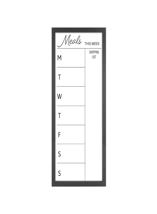 MCS 14 x 30 in. Home Command Center Meal Planner Dry Erase Board, Black - Image 1