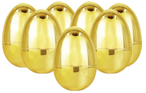 Chochkees 6 Inch Jumbo Golden Easter Eggs 6 Pack Metallic Gold Goodie Basket Prize 6 Inch 6Pack - Image 1