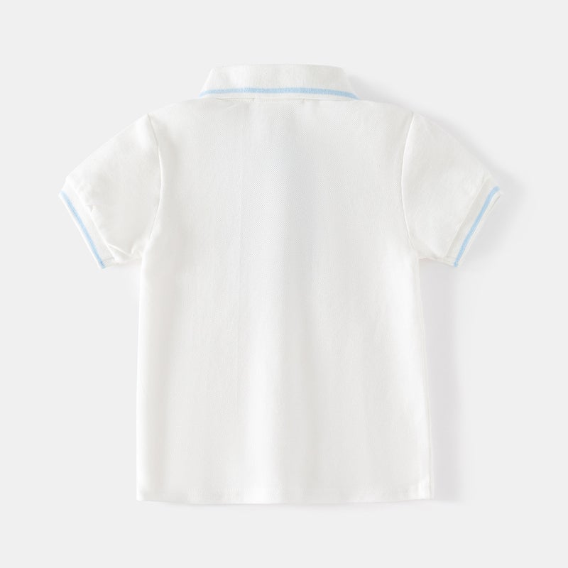 Boys' Casual Style Summer Fashionable Outdoor Polo Shirt Indoor And Outdoor Sports Sweat-Absorbent Polo Shirt For Boys - Image 4