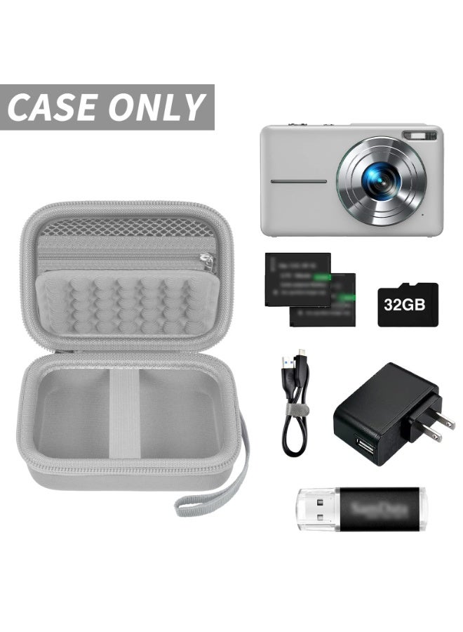 ASIV Universal digital camera case (gray) - Suitable for Kodak Pixpro / Suitable for VAHOIALD / Suitable for Sony DSCW800 830 / Suitable for Canon PowerShot 180 190. With accessory storage function  - Image 2