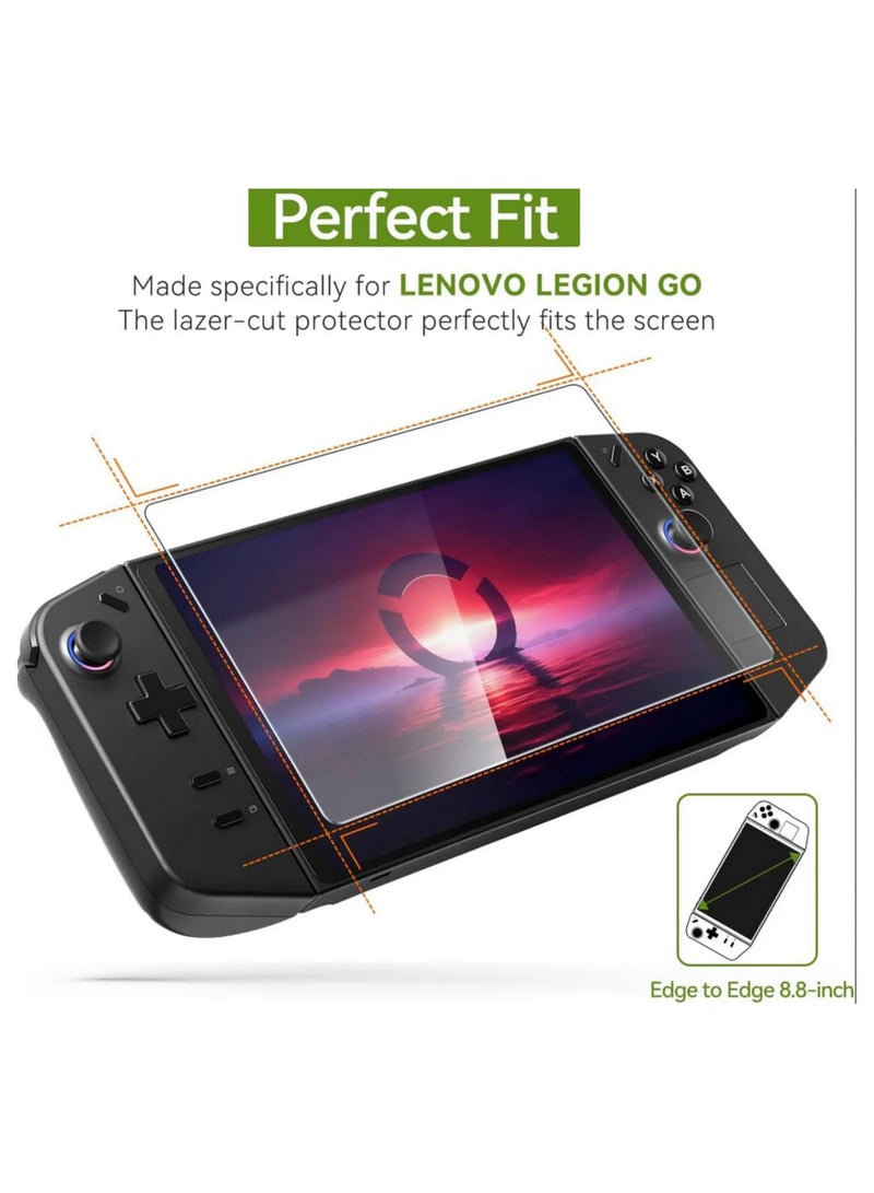 2pcs Tempered Glass Screen Protector for Lenovo Legion Go Anti Scratch Curved Edge Oleophobic Coating Anti Fingerprint Easy Clean 9H Hardness Explosion Proof Shatter Resistant - Image 2