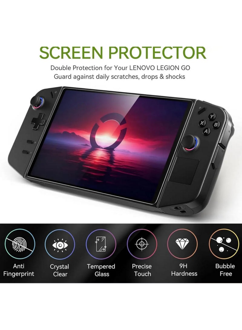 2pcs Tempered Glass Screen Protector for Lenovo Legion Go Anti Scratch Curved Edge Oleophobic Coating Anti Fingerprint Easy Clean 9H Hardness Explosion Proof Shatter Resistant - Image 5