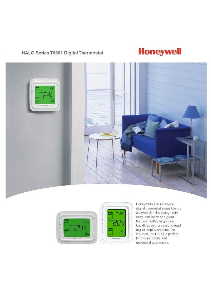 Honeywell Honeywell Home T6861H2WG fancoil On/Off thermostat, with remote sensor and remote setback inputs - Image 2