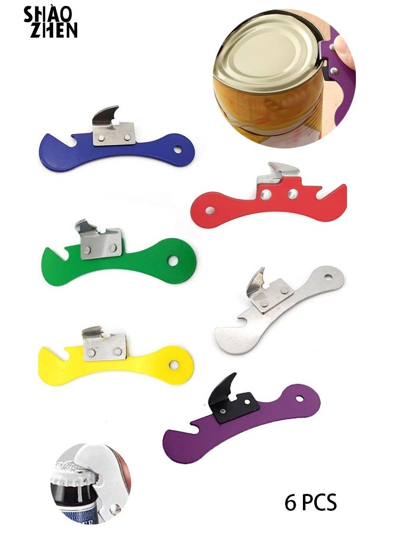SHAOZHEN 6PCS Stainless Steel Handheld Can & Lid Openers, Lightweight Kitchen Tool - Image 1