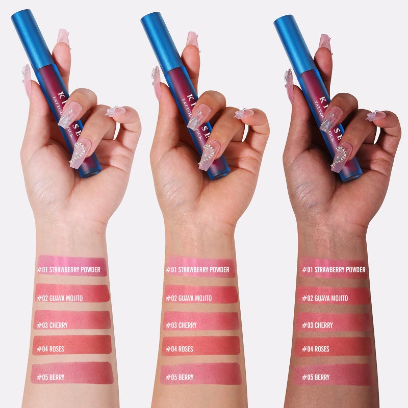 KIMUSE Tattoo Peel & Reveal Lip Stain, Waterproof Long Lasting Peel Off Lip Liner Tattoo, Non Stick Color Peel Off Mask Lip Gloss Makeup - Image 5