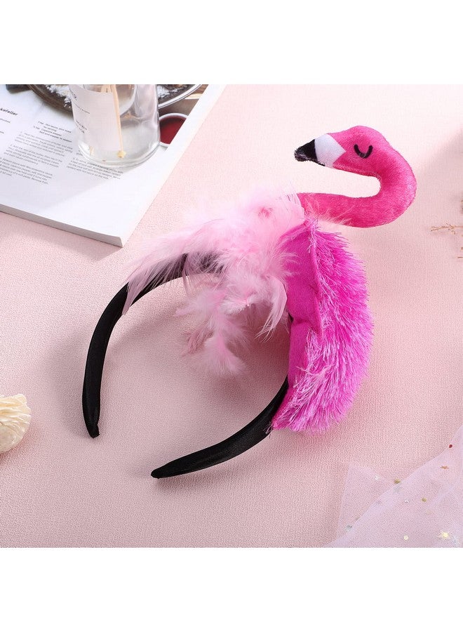 PRETYZOOM Hawaii Flamingo Headband Creative Flamingo Headdress For Hawaii Carnival Tropical Party Hair Accessory - Image 5