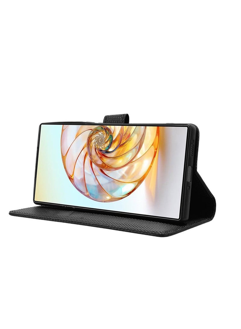 General Phone Case for ZTE Nubia Z60 Ultra: Leather Flip Wallet Case with Card Slot, Stand Holder, and Magnetic Closure  - Image 5