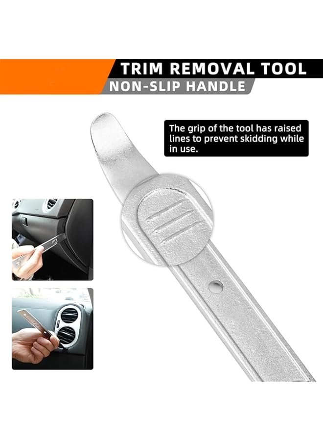 SYOSI 2 Pcs 4140 Mini Pry Tool Set, Car Trim Removal Kit, Door Panel & Interior Trim Tools For Automotive & Planes, Essential Pry Bar For Easy Panel Removal - Image 4