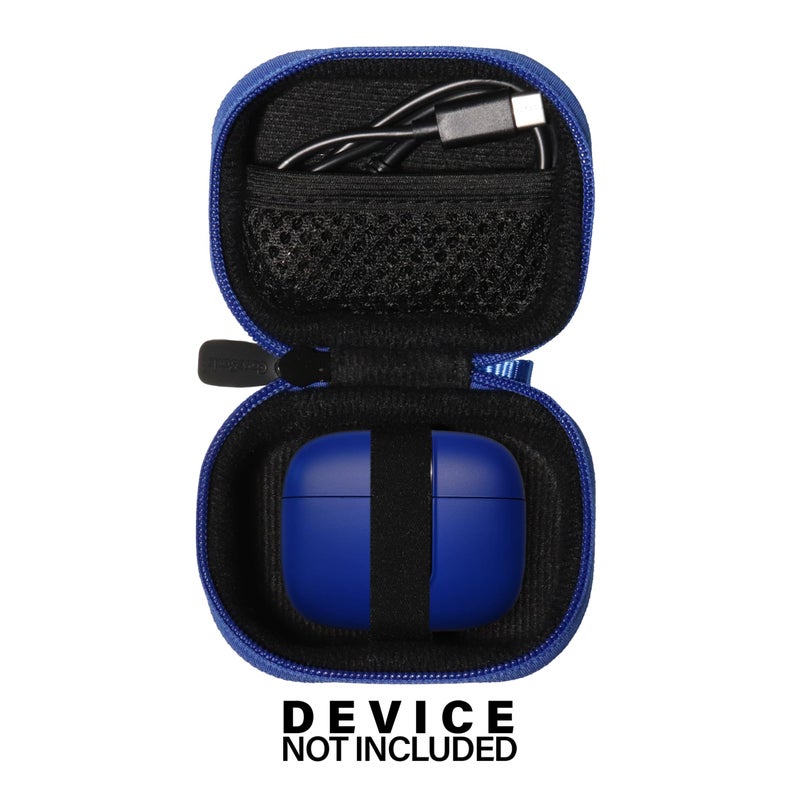 CaseSack Case for TAGRY X08 Bluetooth Headphones True Wireless Earbuds 60H, mesh Pocket for Charge Cable (Blue) - Image 3