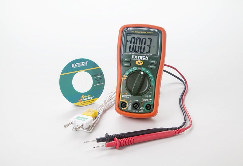 Extech EX330 Autoranging Mini Multimeter with Non-Contact Voltage Detection and Type K Temperature Probe - Image 3