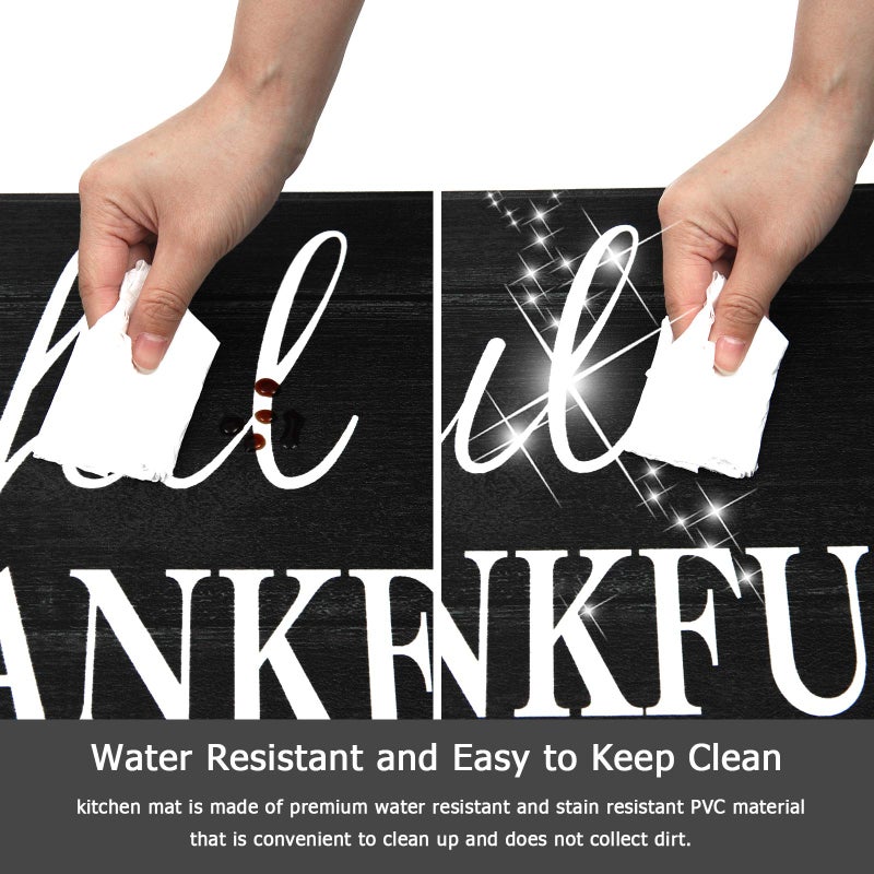 HEBE Anti Fatigue Kitchen Mat Set of 2 Non Slip Cushioned Kitchen Mats for Floor Waterproof Farmhouse Kitchen Rugs and Mats Set Comfort Standing Desk Mat Carpet for Sink,Office,Laundry - Image 4