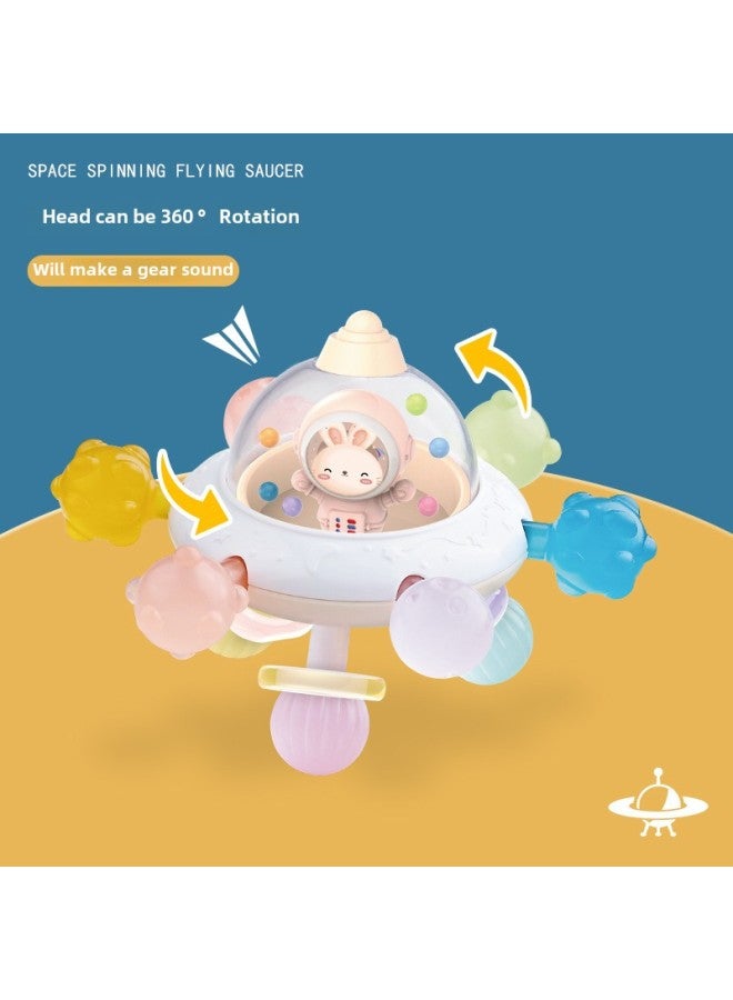 Manhattan Ball Space Rotating UFO Baby Hand Ball Toy 0-1 Years Old Gnawing Teether Training Grip-Color:Manhattan Ball Space Rotating UFO-flesh Color - Image 4