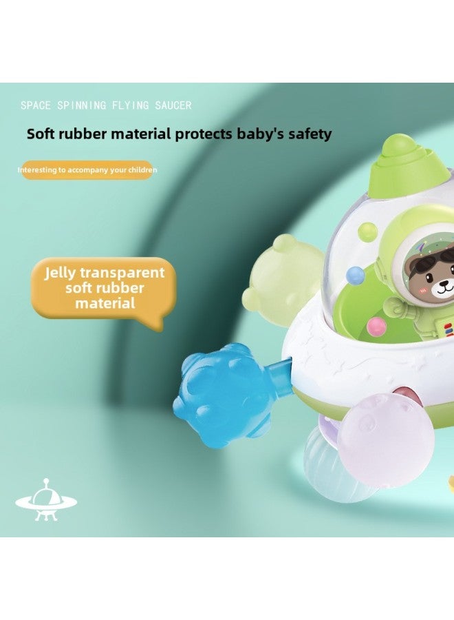 Manhattan Ball Space Rotating UFO Baby Hand Ball Toy 0-1 Years Old Gnawing Teether Training Grip-Color:Manhattan Ball Space Rotating UFO-flesh Color - Image 3