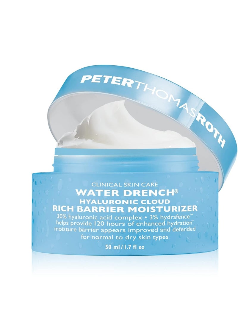 PETER THOMAS ROTH Peter Thomas Roth | Water Drench Hyaluronic Cloud Rich Barrier Moisturizer, Skin Barrier Cream, Hyaluronic Acid Moisturizer, Moisturizer For Dry Skin  - Image 1