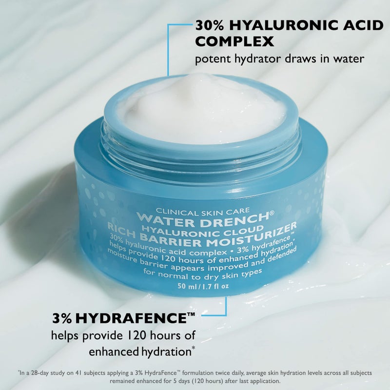 Peter Thomas Roth | Water Drench Hyaluronic Cloud Rich Barrier Moisturizer | Hyaluronic Acid Barrier Cream For Dry Skin, Fragrance-Free - Image 5