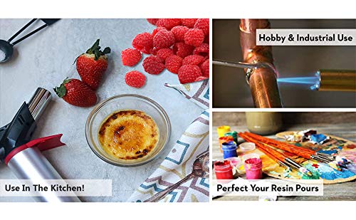 ZHART Barbecue Blow Torch For Resin Art Burner Welding Soldering Iron Lighter Flame Gun Gas Butane - Image 2