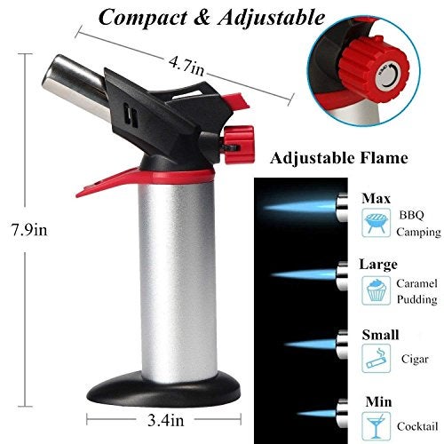 ZHART Barbecue Blow Torch For Resin Art Burner Welding Soldering Iron Lighter Flame Gun Gas Butane - Image 5