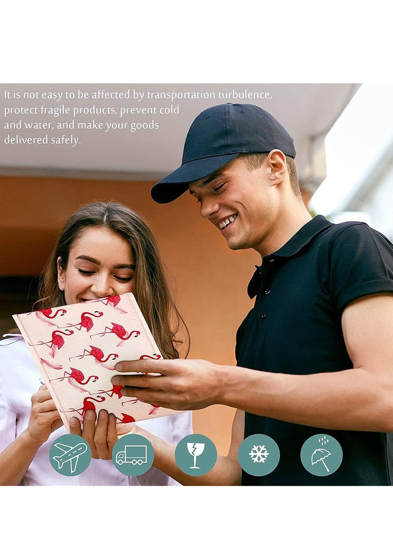 Zikra Poly Bubble Mailers Self Seal Padded Envelopes Waterproof Thicken Envelopes Pack of 25, 10x 13 Inch Pink Flamingo - Image 5