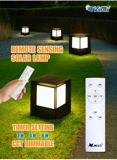 Vmax Solar LED Outdoor Deck Light Solar Deck Lighting Outdoor Solar Lamp LED Deck Light Outdoor Solar Lighting Solar Pathway Light Solar Garden Light Solar Yard Light Pier Mount Light Solar Post Cap Light Solar Column Light 4-Sided Solar Light 360° Lighting Solar Lamp  - Image 4