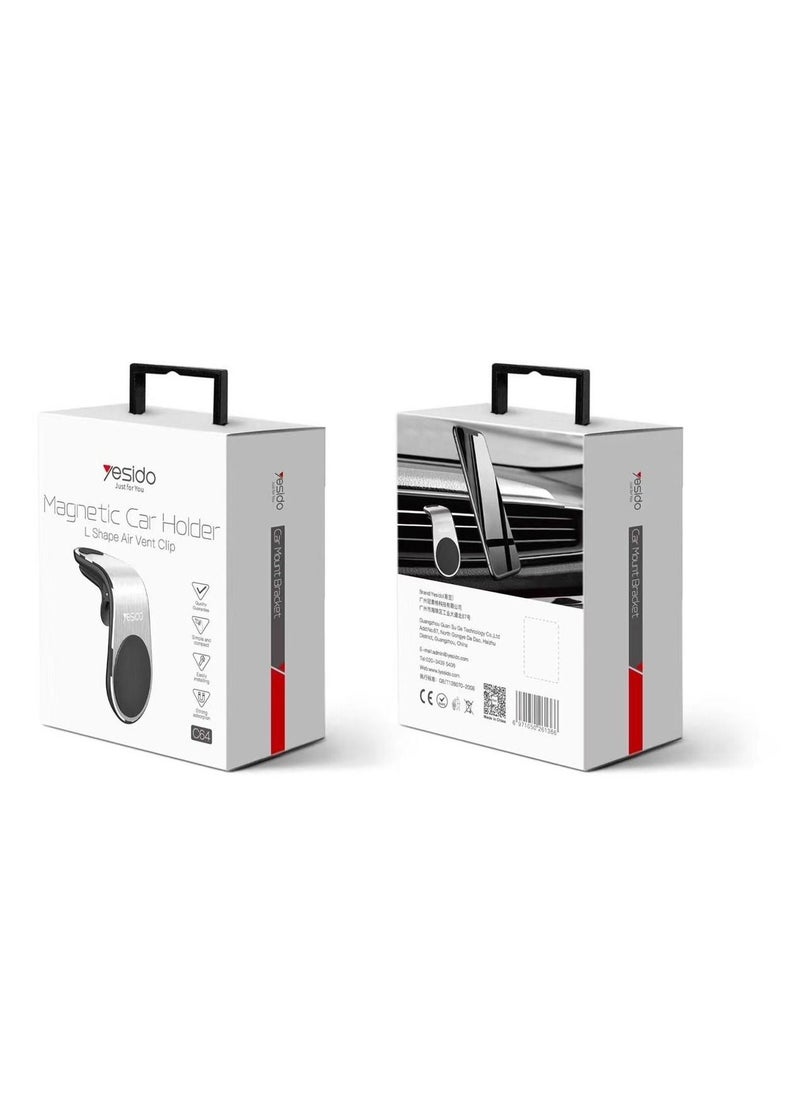 Yesido Universal Metal Magnetic Car Phone Holder Mini Air Vent Clip Mount Magnet Mobile Stand  - Image 2