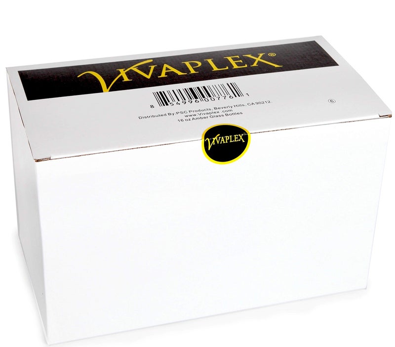 Vivaplex  6  Large  16 Oz  Empty  Amber Glass Spray Bottles With Black Trigger Sprayers - Image 2